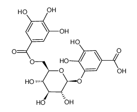 gallic acid 3-O-β-D-(6'-O-galloyl)-glucopyranoside结构式