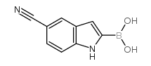 (5-氰基-1H2-吲哚基)硼酸结构式