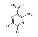 5,6-dichloro-3-nitropyrazin-2-amine结构式