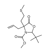 4-allyl-2-tert-butyl-4-[2-(methylsulfanyl)ethyl]-5-oxo-oxazolidine-3-carboxylic acid methyl ester结构式