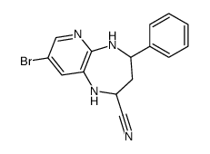 8-bromo-4-phenyl-2,3,4,5-tetrahydro-1H-pyrido[2,3-b][1,4]diazepine-2-carbonitrile Structure