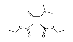 diethyl (1S,2R,3R)-3-isopropyl-4-methylenecyclobutane-1,2-dicarboxylate结构式