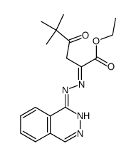 5,5-Dimethyl-4-oxo-2-{[2H-phthalazin-(1Z)-ylidene]-hydrazono}-hexanoic acid ethyl ester Structure
