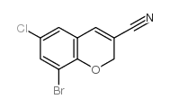 8-溴-6-氯-2H-色烯-3-甲腈结构式