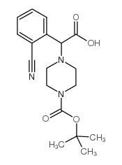 2-(4-Boc-哌嗪)-2-(2-氰基苯基)乙酸结构式