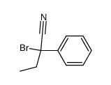 α-bromo-α-etylbenzylcyanide Structure