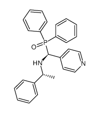 (R)-(+)-1-[N-(α-methylbenzylamino)]-1-(4-pyridyl)-(S)-methyldiphenylphosphine oxide结构式