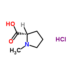 1-Methyl-L-proline hydrochloride (1:1) structure