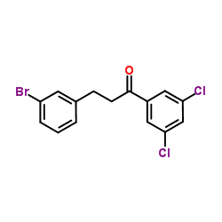 3-(3-Bromophenyl)-1-(3,5-dichlorophenyl)-1-propanone Structure