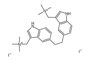 trimethyl-[[5-[2-[3-[(trimethylazaniumyl)methyl]-1H-indol-5-yl]ethyl]-1H-indol-3-yl]methyl]azanium,diiodide结构式