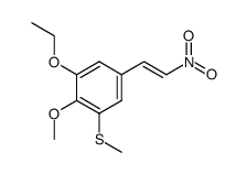 (3-ethoxy-2-methoxy-5-(2-nitrovinyl)phenyl)(methyl)sulfane Structure