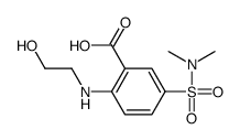 5-[(二甲基氨基)磺酰基]-2-[(2-羟基乙基)氨基]苯甲酸结构式