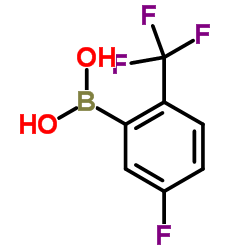 5-氟-2-(三氟甲基)苯基硼酸结构式