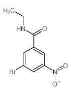 N-乙基-3-溴-5-硝基苯甲酰胺结构式