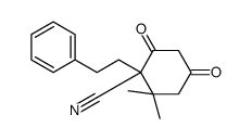 2,2-dimethyl-4,6-dioxo-1-(2-phenylethyl)cyclohexane-1-carbonitrile Structure