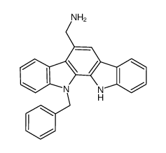 12-benzyl-5-(aminomethyl)-11,12-dihydroindolo[2,3-a]carbazole Structure