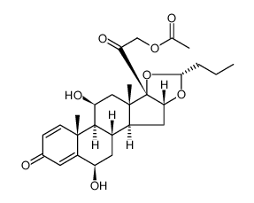 6β-羟基21-乙酰氧基布地奈德结构式