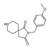 2-[(4-甲氧基苯基)甲基]-2,8-二氮杂螺[4.5]-1,3-癸二酮结构式