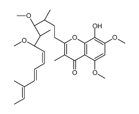 2-[(3S,4S,5S,6S,7E,9E,11E)-4,6-dimethoxy-3,5,11-triMethyl-7,9,11-tridecatrienyl]-8-hydroxy-5,7-dimethoxy-3-Methyl-4H-1-benzopyran-4-one Structure