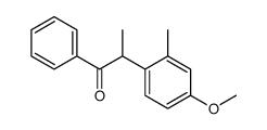 2-(4-methoxy-2-methylphenyl)-1-phenylpropan-1-one结构式