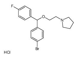 1-[2-[(4-bromophenyl)-(4-fluorophenyl)methoxy]ethyl]pyrrolidine,hydrochloride Structure