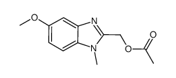 2-acetoxymethyl-5-methoxy-1-methylbenzimidazole Structure