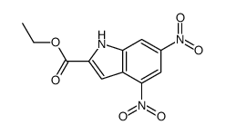 4,6-二硝基-1H-吲哚-2-羧酸乙酯结构式
