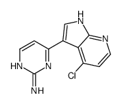 4-(4-氯-1H-吡咯并[2,3-B]吡啶-3-基)-2-嘧啶胺结构式