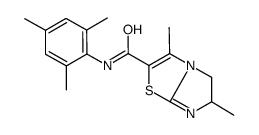 3,6-dimethyl-N-(2,4,6-trimethylphenyl)-5,6-dihydroimidazo[2,1-b][1,3]thiazole-2-carboxamide结构式