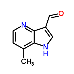 7-甲基-1H-吡咯并[3,2-B]吡啶-3-甲醛结构式
