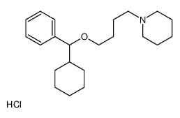 1-[4-[cyclohexyl(phenyl)methoxy]butyl]piperidine,hydrochloride Structure