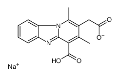 sodium,2-(4-carboxy-1,3-dimethylpyrido[1,2-a]benzimidazol-2-yl)acetate结构式
