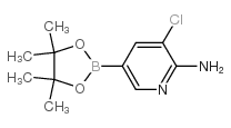 3-氯-5-(4,4,5,5-四甲基-1,3,2-硼酸频那醇酯-2-基)吡啶-2-胺结构式