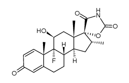 (5'R,8S,9R,10S,11S,13S,14S,16R)-9-fluoro-11-hydroxy-10,13,16-trimethyl-7,8,9,11,12,13,15,16-octahydrospiro[cyclopenta[a]phenanthrene-17,5'-oxazolidine]-2',3,4'(6H,10H,14H)-trione结构式