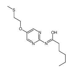 N-(5-(2-(甲基硫代)乙氧基)嘧啶-2-基)己酰胺结构式