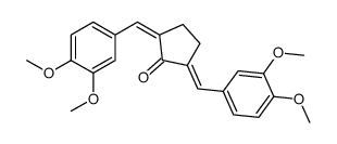 2,5-bis[(3,4-dimethoxyphenyl)methylidene]cyclopentan-1-one结构式