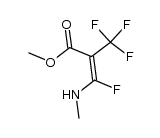 methyl 3-fluoro-3-(methylamino)-2-(trifluoromethyl)acrylate结构式