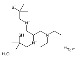 1-[3-(diethylamino)-2-(2-methyl-2-sulfidopropyl)azanidylpropyl]azanidyl-2-methylpropane-2-thiolate,hydron,oxotechnetium-99(3+) Structure