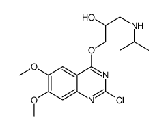 1-((2-Chloro-6,7-dimethoxy-4-quinazolinyl)oxy)-3-((1-methylethyl)amino )-2-propanol结构式