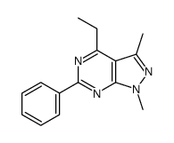 4-ethyl-1,3-dimethyl-6-phenylpyrazolo[3,4-d]pyrimidine结构式