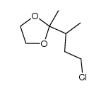 5-chloro-3-methylpentan-2-one ethylene acetal结构式