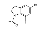 1-ACETYL-5-BROMO-7-IODOINDOLINE Structure