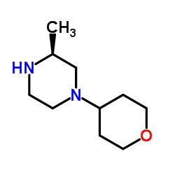 (3S)-3-Methyl-1-(tetrahydro-2H-pyran-4-yl)piperazine结构式