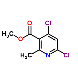 4,6-二氯-2-甲基烟酸甲酯结构式