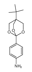 1-(4-aminophenyl)-4-(t-butyl)-2,6,7-trioxabicyclo<2.2.2>octane Structure