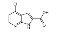 4-氯-1H-吡咯并[2,3-b]吡啶-2-羧酸结构式