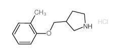 3-[(2-Methylphenoxy)methyl]pyrrolidine hydrochloride Structure