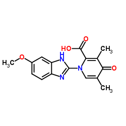 1,4-Dihydro-1-(6-methoxy-1H-benzimidazol-2-yl)-3,5-dimethyl-4-oxo-2-pyridinecarboxylic acid Structure