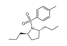 trans-N-(p-tolylsulfonyl)-2,5-dipropylpyrrolidine Structure