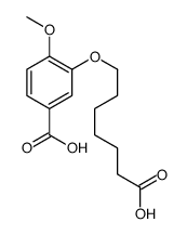3-(6-carboxyhexoxy)-4-methoxybenzoic acid结构式